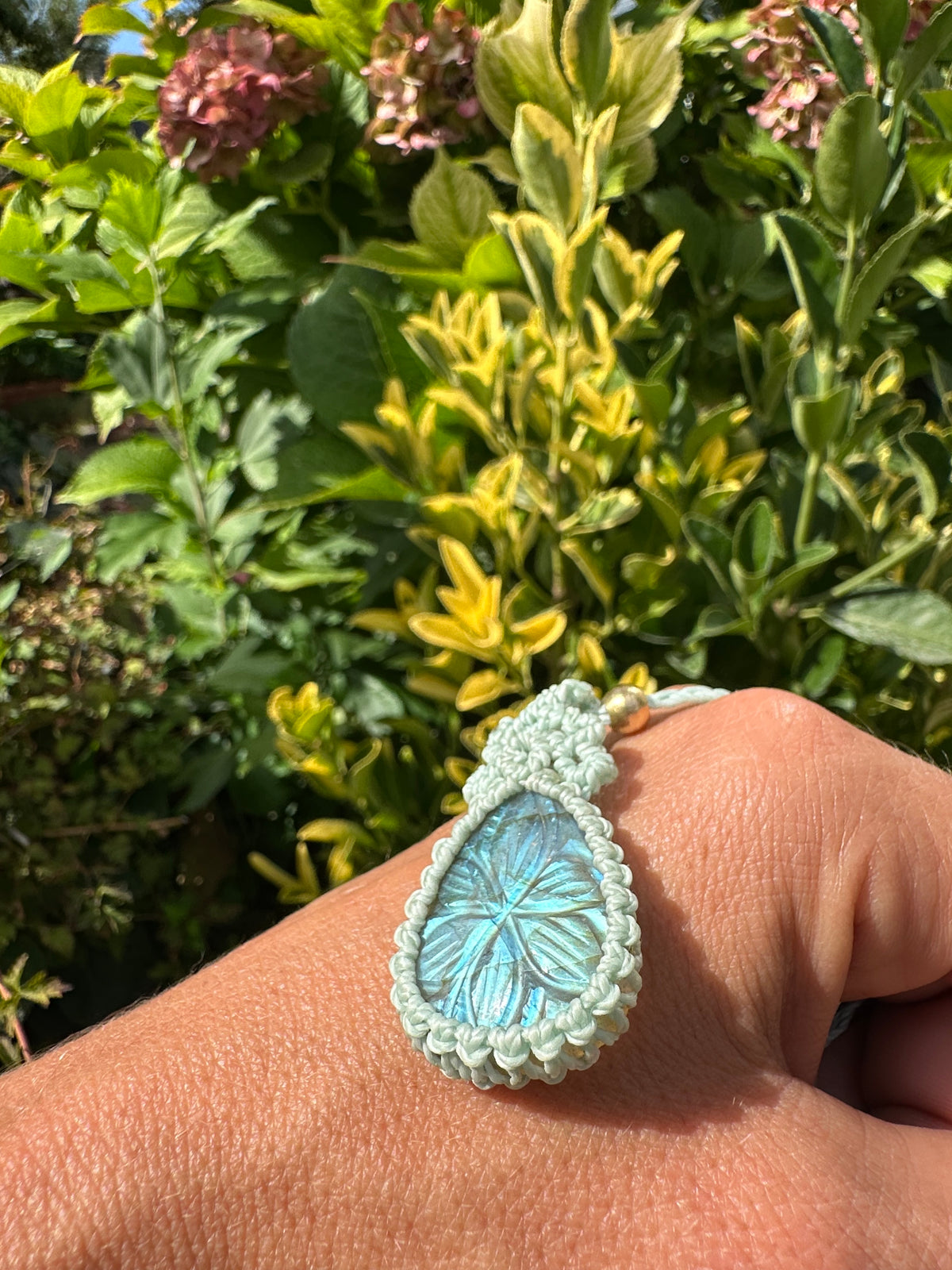 Blue Blossom Labradorite Pendant