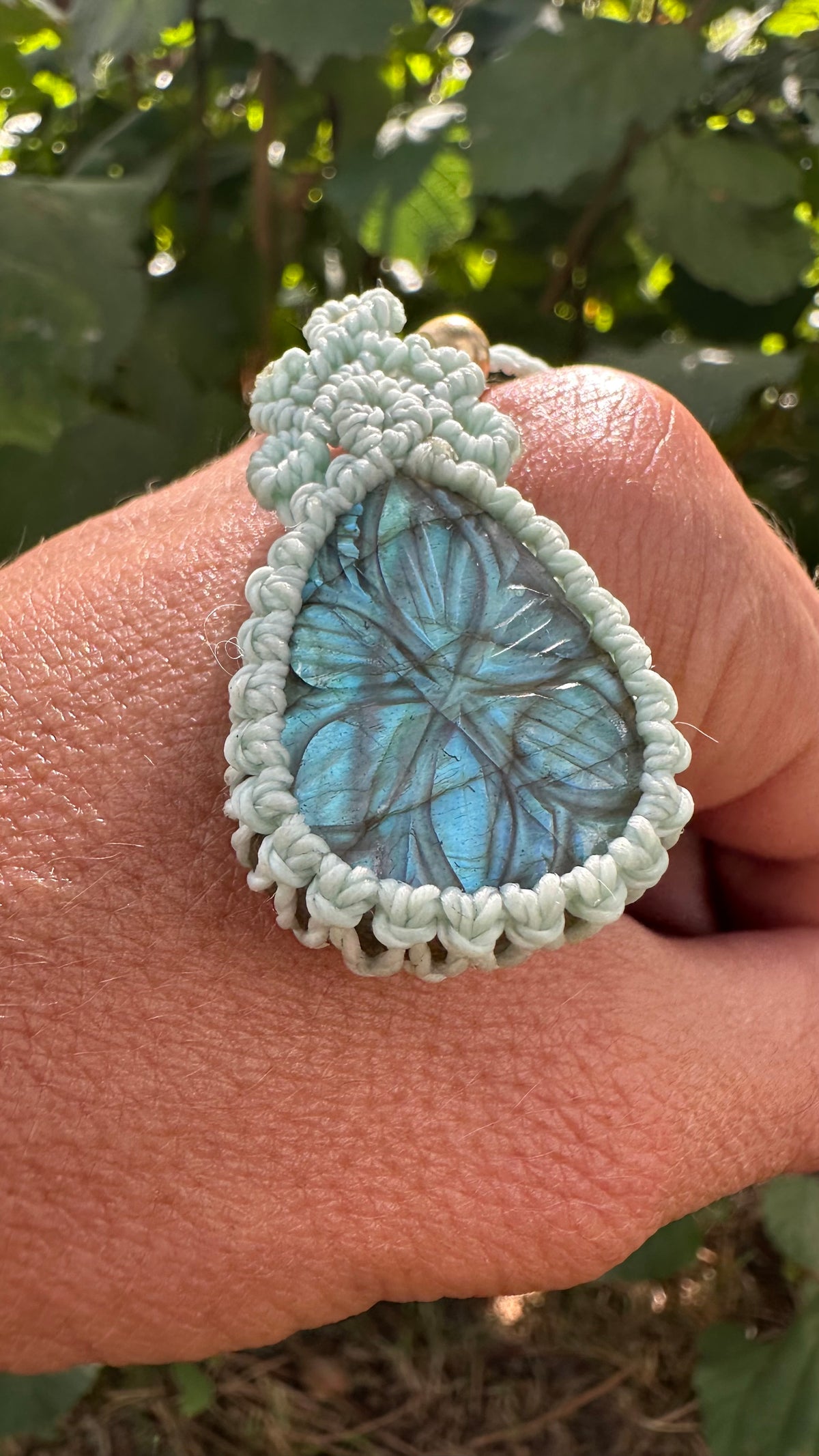 Blue Blossom Labradorite Pendant