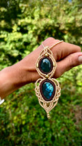 Mystic Forest – Labradorite & Moss Agate Pendant