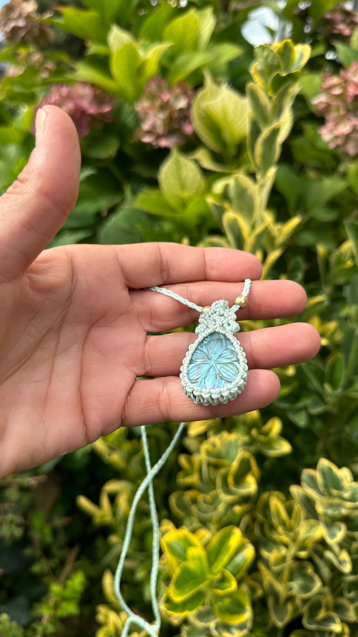 Blue Blossom Labradorite Pendant